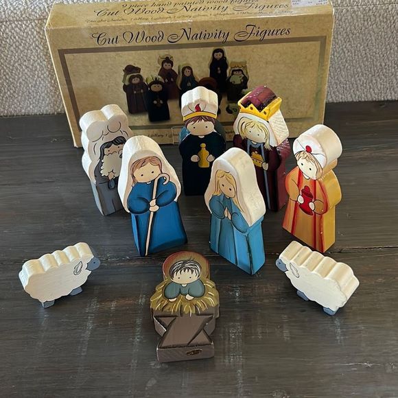 Target Holiday Vintage Woodennativity Set Poshmark